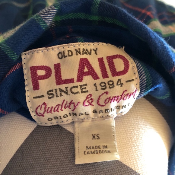 Old Navy button up plaid flannel! - Picture 3 of 3